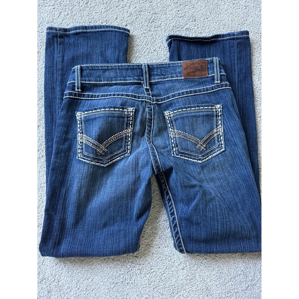 BKE Culture Bootcut Jeans Men 29x31.5 Dark Wash Y2K Contrast Stitch BKL6737R